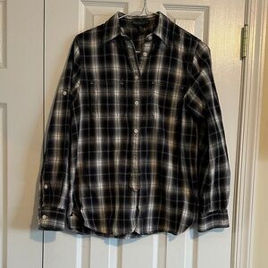 Ralph Lauren Black and White Checkered Men's Shirt